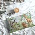 thumbnail image 3 of Salouo Watercolor African Animals Wildlife Pattern Pillow Cases,1PC Pillow Covers with Envelope Closure Decorative Pillow Case for Bed Couch,Pillows Not Included-16"x24", 3 of 6