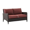 thumbnail image 1 of Afuera Living Transitional Outdoor Wicker Loveseat in Sangria, 1 of 13
