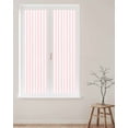 thumbnail image 2 of Window Privacy Film, Pink Stripes UV Sun Blocking Window Tint Film Heat Control One Way Blackout Window Film, Farmhouse White Simple Vertical Striped Non Adhesive Static Cling Sticker 23.6x78.7 In, 2 of 7