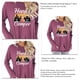 thumbnail image 5 of Camiseta Cuello Redondo Manga Larga Bolsillo Estampado Cómoda Blusa Casual para Mujer Amaranto S, 5 of 6