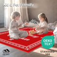 thumbnail image 4 of ODIKA 5'x7' Machine Washable Non-Slip Area Rug, Jolly Season Greeting Front Porch Welcoming High Traffic Rug, Red, 642000, 4 of 5