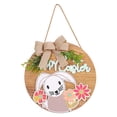 thumbnail image 2 of Letrero de madera de Pascua 2024 Fiudx conejito decorativo para colgar en la puerta del patio, 2 of 7