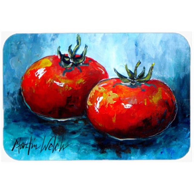 Carolines Treasures MW1088LCB 15 x 12 Po Légumes - Tomates Rouges Orteils Planche à Découper en Verre - Grande