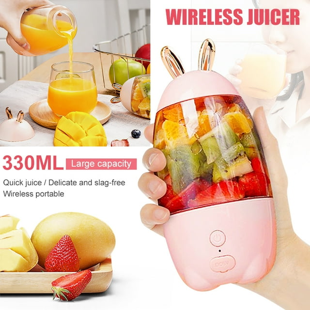 POINTERTECK Portable Blender, Smoothies Blender, Mini Blender Single Serve 400ml USB Rechargeable Blender, Small Juice Mixer Portable Juicer for Home, Travel & Gym(Pink)
