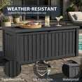 thumbnail image 4 of Joxxoaa 120 Gallon Large Lockable Deck Box, Heavy-Duty Resin Outdoor Storage for Patio Furniture, Garden Tools & Pool Toys, Black/Gray, 4 of 6