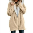 thumbnail image 1 of Sexy Dance chaqueta con capucha esponjosa para mujer, chaqueta de invierno de talla grande con cremallera completa, abrigos con capucha de lana frontal abierta, 1 of 1