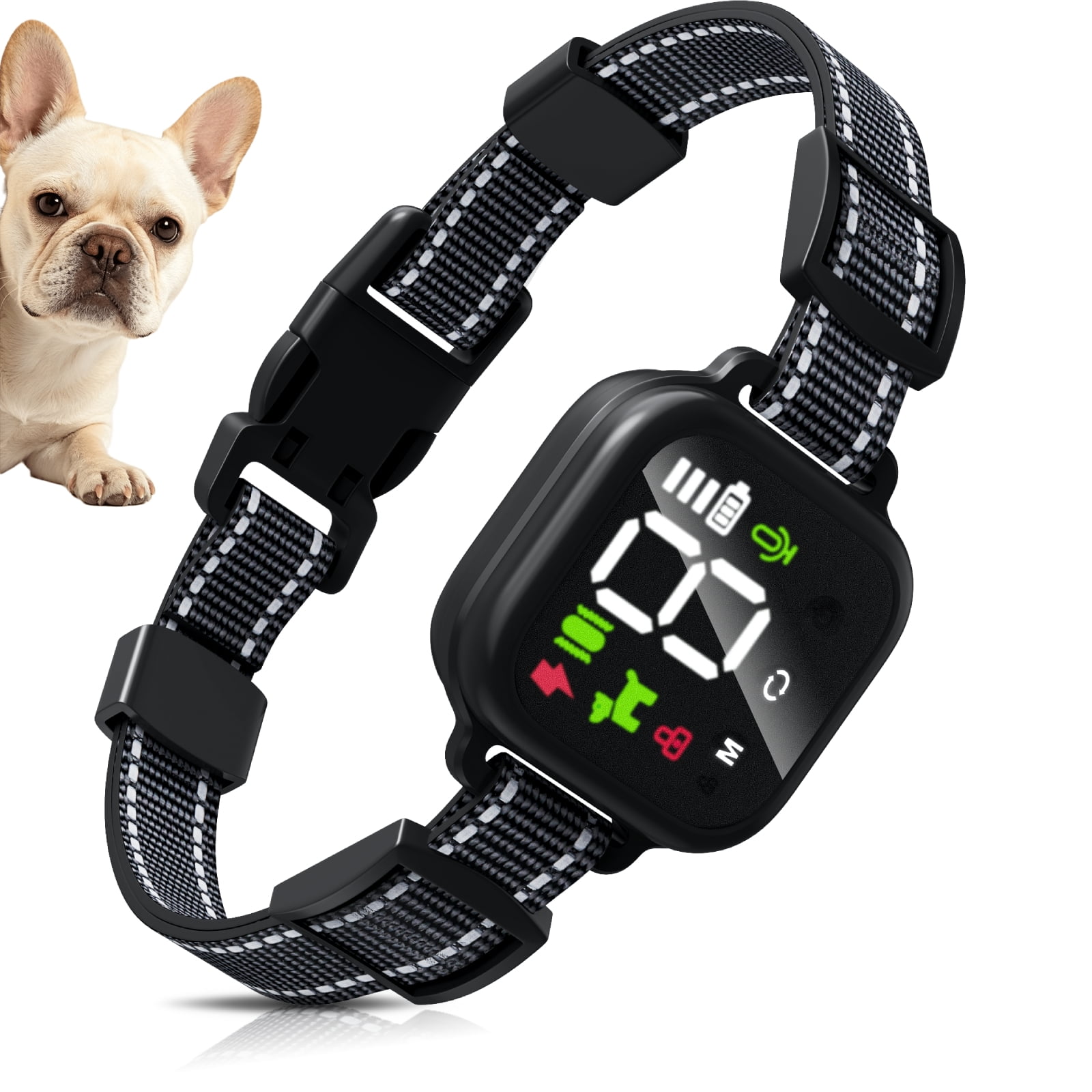 Bark Collar for Dog, Smart Bark Control Training 4 Modes Auto Shock Collar No False Trigger Barking Collar for Training with Beep, Vibration & Shock for All Dogs
