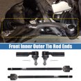 thumbnail image 3 of 4pcs Front Inner Outer Tie Rod Ends Kit Suspension Steering Tie Rod End for Ford Escape Drag Link, 3 of 7