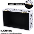 thumbnail image 3 of White Doorbell Cover Only Door Chime Cover Abstract Geometric Floral Pattern Wooden Rectangle Decorative Case Easy to Install, 3 of 9