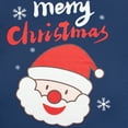 thumbnail image 4 of ELUTONG Adult Christmas Pajamas, One set of men's or Women's Long Sleeve Santa Claus and Christmas Snowman Sleepwear Navy Blue S-2XL, 4 of 7