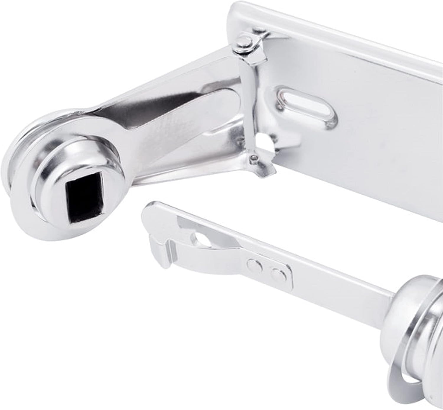 TrueCraftware-Single Roll Locking Toilet Tissue Dispenser fits 4" Diameter Toilet Paper Roll Chrome Plated- Bathroom Toilet Paper Holder Wall Mounted Toilet Roll Holder for Bathroom Kitchen Washroom
