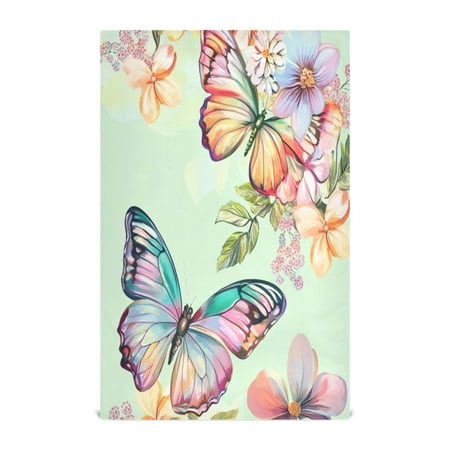 

Kitchen Towel 28x18 Inches x1，Plate Towel Decorative Towel Napkin Tea Towel Tea Towels For Kitchen Dish Cloths & Dish Towels Beautiful Pale Green Butterfly