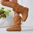 thumbnail image 5 of Fashion Suede Ankle Boots With Rear Lace Up Design Comfortable Casual Footwear Ideal For Autumn Winter, 5 of 9