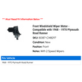 thumbnail image 2 of Front Windshield Wiper Motor - Compatible with 1968 - 1970 Plymouth Road Runner 1969, 2 of 2