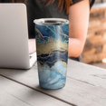thumbnail image 4 of 20oz Tumbler with Lid and Straw Stainless Marble Steel Vacuum Insulated Water Coffee Tumbler Cup, Double Wall Vacuum Insulated Travel Mug Reusable Tumblers for Ice Drinks, Hot Beverage, 4 of 7