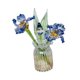 thumbnail image 3 of Ramo de flores de cristal con jarrón, figuras coleccionables de flores de iris para novia Estilo B, 3 of 9
