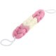 thumbnail image 1 of Estirable largo trenzado espalda exfoliante exfoliante exfoliante baño Loofah esponja rosa, 1 of 4