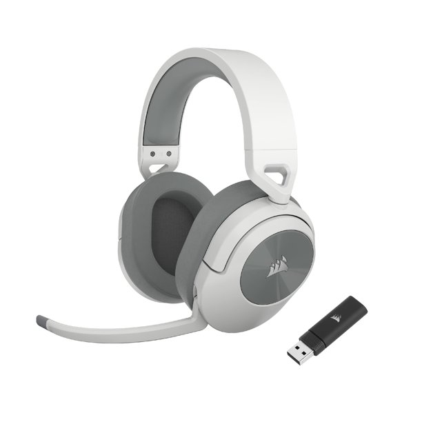 Auriculares para juegos Corsair HS55 inalámbricos con Bluetooth en blanco