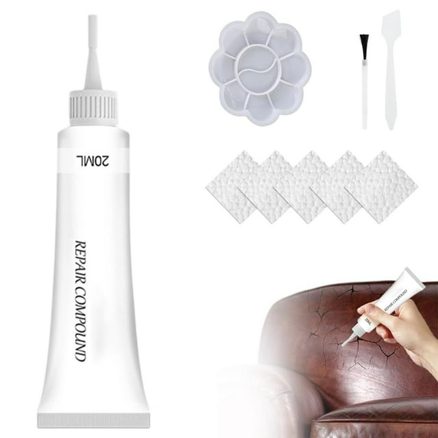 Sale Today Clearance! Leather Repair Filler Cream Kit Restores Car Seat Sofa Scratch Rip Scuffs Tool A Set Of Leather Repair Tools 20ml