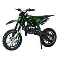 thumbnail image 2 of Mini Kid Dirt Bike, 49CC 2-Stroke Gas Powered Motorcycle with Off-Rode Tire, Front Rear Disc Brakes, Shock Absorption Pocket Motorbike, Up to 25 Mph, Max Load 330 LBS-Green, 2 of 8