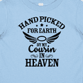 thumbnail image 4 of Inktastic Handpicked for Earth by My Cousin in Heaven with Angel Wings Boys or Girls Baby T-Shirt, 4 of 5