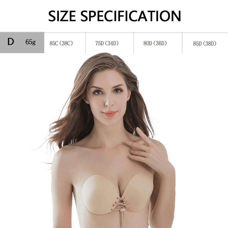 Sticky Bra 2 Pairs Strapless Backless Bra Adhesive Invisible Lift up Bra  Push up Bra for Backless Dress