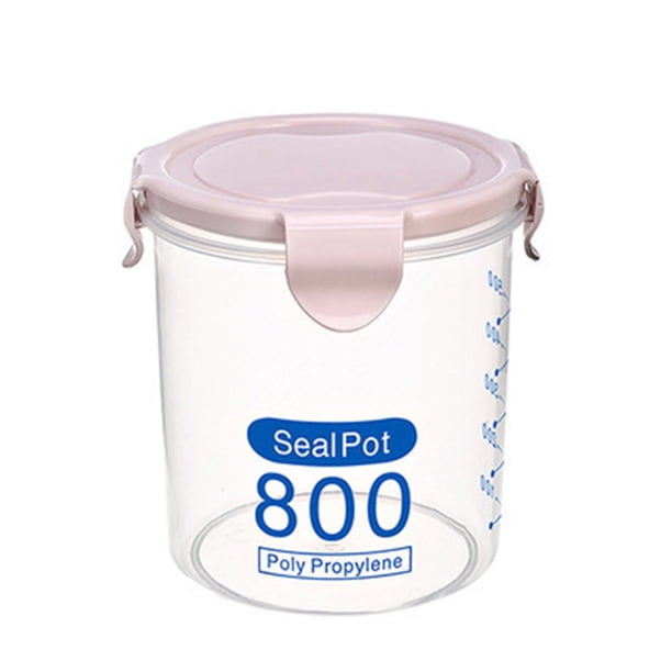 Advancent Hebilla de plástico PP transparente, latas selladas, soportes redondos para tanque de almacenamiento de cereales, contenedores de cocina Type7 NO7 Advancent JJ18045-05
