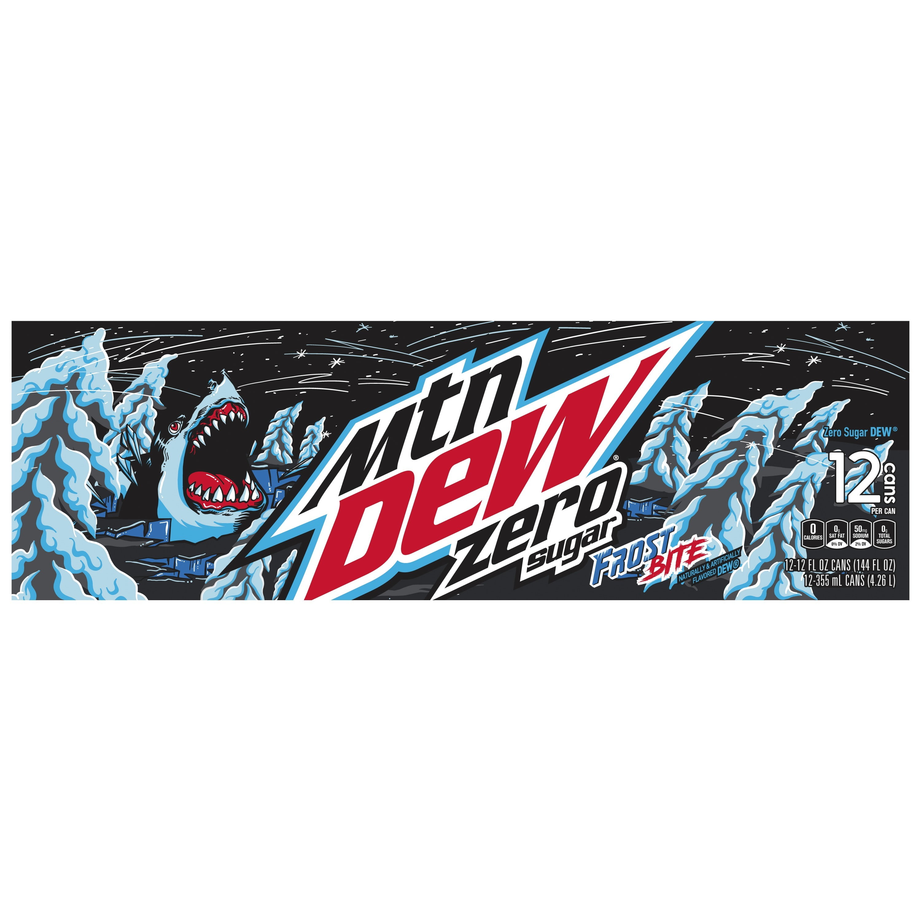 Mtn Dew Zero Sugar Frost Bite 12 Fluid Ounce/12 (2×6) – Walmart