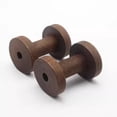 thumbnail image 4 of 2pcs Wooden Empty Spools for Wire, Bobbins Wood Sewing Embroidery Thread Spool Bobbins for Wire Weaving Arts DIY Wood Projects, 4 of 7