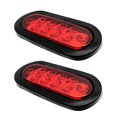 thumbnail image 2 of 2 - Pack 12V 10 - LED Oval Red Stop/Turn/Tail Lights for Universal 12V Vehicles, 2 of 10