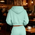 thumbnail image 4 of BLVB Womens Zip up Hoodies Jackets Cropped Sweatshirts Fall Outfits Casual Comfy Workout Tops Winter Clothes, 4 of 7