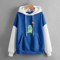 thumbnail image 1 of Qiopertar Liquidation Livraison Gratuite Mode Femme Décontractée Imprimé Col Rond Manches Longues Amples Hauts Courts Blouse Chandails en Molleton Sans Capuche Offres de la Semaine Moins de 5$, 1 of 5