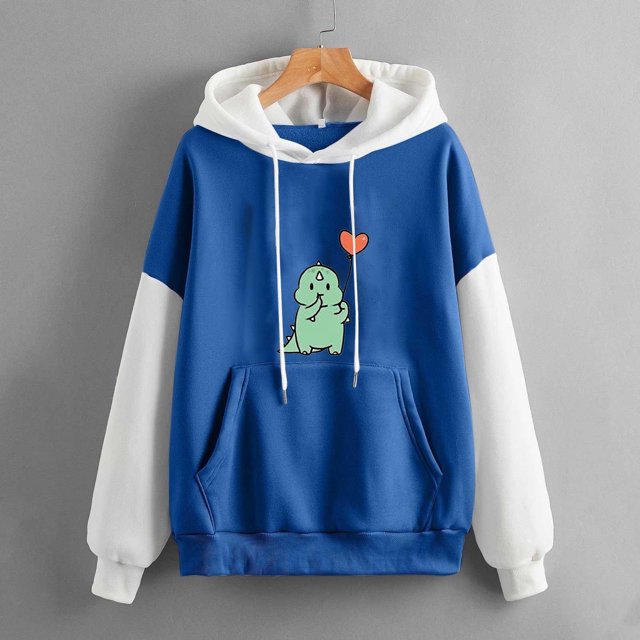 Qiopertar Liquidation Livraison Gratuite Mode Femme Décontractée Imprimé Col Rond Manches Longues Amples Hauts Courts Blouse Chandails en Molleton Sans Capuche Offres de la Semaine Moins de 5$