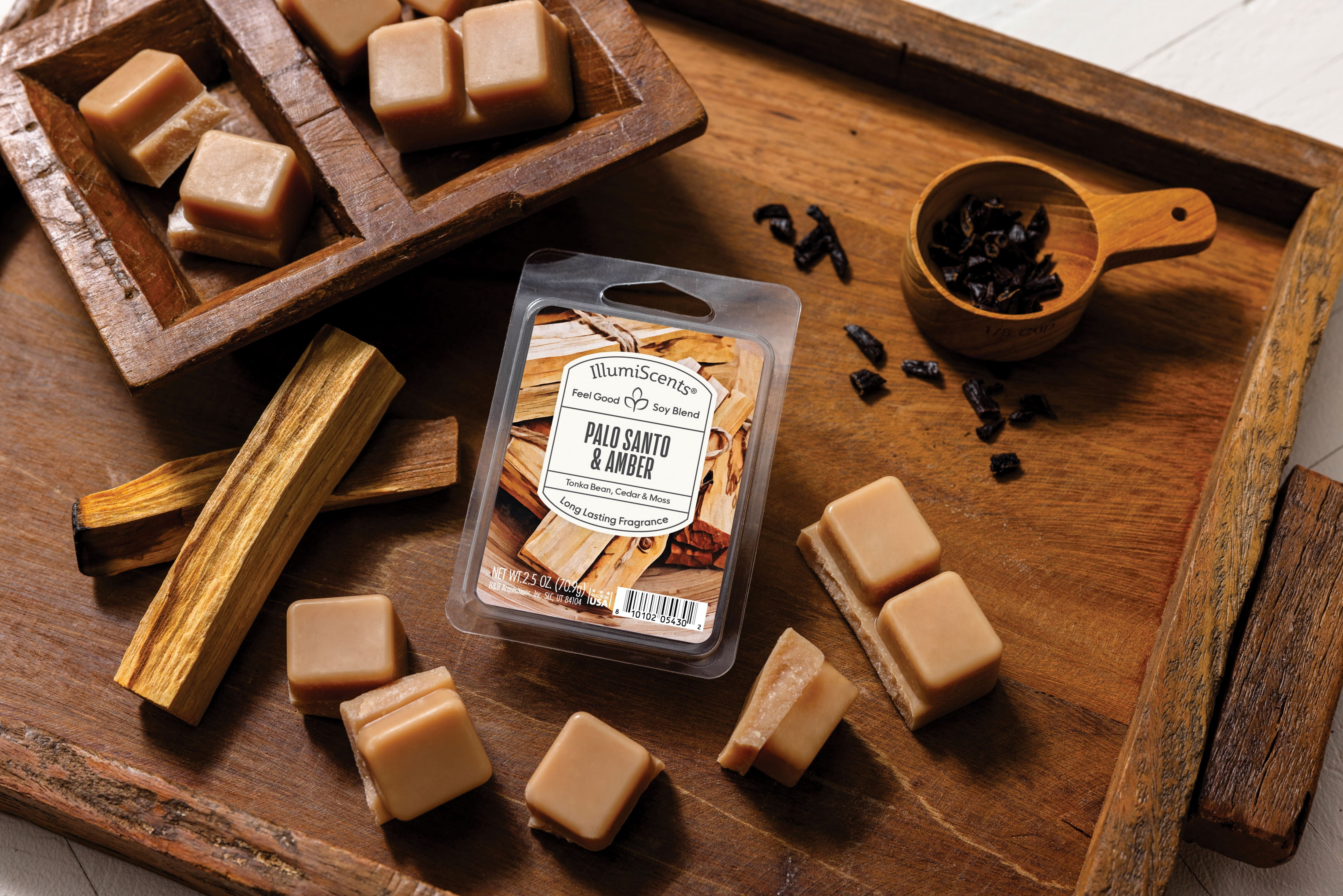 (2 pack) Palo & Santo Wax Melts, IllumiScents, Highly Fragrant Soy Blend, 2.5 oz (1-Pack)