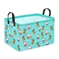 thumbnail image 2 of Christmas Gift Basket,Christmas Tree Storage Basket with Snowflakes,Christmas Decorative Clothes Storage Cube for Nursery,Waterproof Rectangular Toy Box,Christmas Gifts Storage Box(Sky Blue), 2 of 8