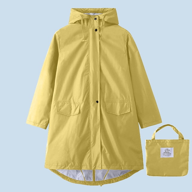 uublik Veste Coupe-Vent Légère pour Femmes Randonnée en Plein Air Mode Décontractée Coupe-Vent et Imperméable Jaune