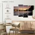 thumbnail image 4 of Elephant Stock Waipi'o Island Shores Wall Art - Horizontal Multi Panel Canvas - Living Room Wall Decor - Beach Multi Panel - Gray And Black Decor - 75" x 48", 4 of 4