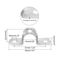 thumbnail image 2 of Unique Bargains 14mm Rigid Pipe Strap Clamp, 20 Pcs 304 Stainless Steel Two Hole U-shape Tube Clip, 2 of 5