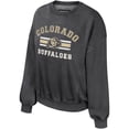 thumbnail image 2 of Women's Colosseum Black Colorado Buffaloes Audrey Washed Pullover Sweatshirt, 2 of 3