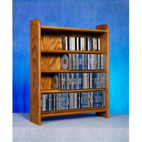 Wood Shed Solid Oak 4 Shelf CD Cabinet