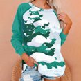 thumbnail image 1 of Chandail en Molleton de Noël pour Femmes 2023 Mode Imprimé de Noël Manches Longues Blouse Col Rond Chandail Décontracté Hauts Chandails en Molleton en Liquidation, 1 of 4