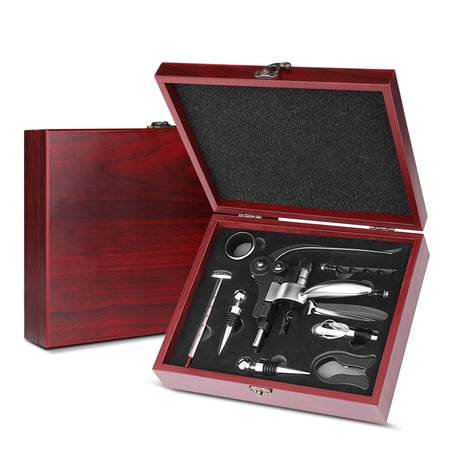 Wine Opener Kit Set Gift Box w/ Rabbit Corkscrew, Wine Stoppers, Wine Pourer
