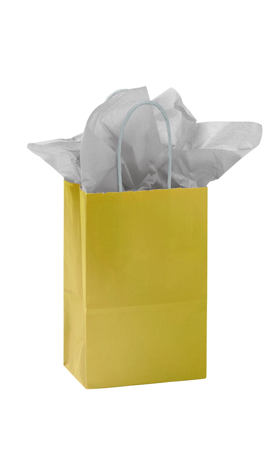 Download Small Glossy Gold Paper Shopping Bags - 5 ¼"L x 3 ½"D x 8 ½"H - Case of 25 - Walmart.com