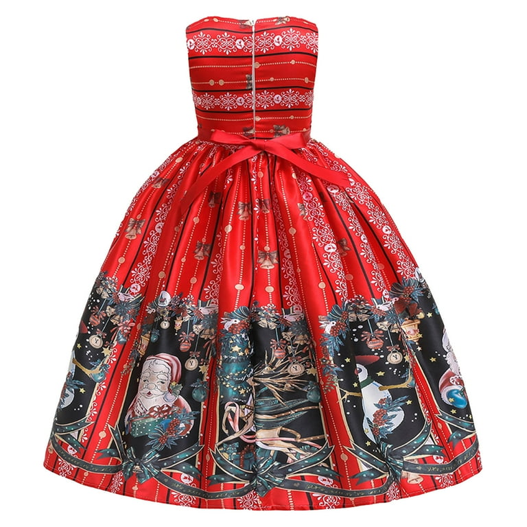 Lwnydplsd Girls Christmas Dress Size 12-14 12-18 Month Christmas Christmas Baby Girl Dress Wrap Dresses Clothes for 1 Year Old Girl Girls, Black 14-15
