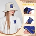 thumbnail image 3 of Uxcell 2 piezas de parches de letras de chenilla, 4.7" parches de letras N para coser, parches grandes de alfabeto bordados para ropa, bolsas, gorras, suministros de manualidades DIY, azul, 3 of 7