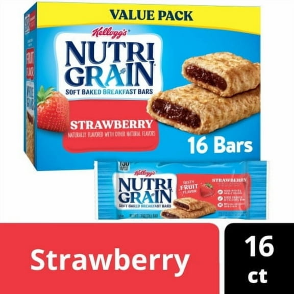 2X-Nutri-Grain Strawberry Soft Baked Breakfast Bars - 1.3 oz - 16 ct