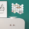 thumbnail image 4 of Etiquetas de la pared del espejo,36 Piezas Acrílico Espejo Hexágono Pegatinas de Pared Decorativas Plata Meterk Etiquetas de la pared del espejo, 4 of 5