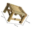 thumbnail image 2 of Raindrops Home Retro Bamboo Stool Light Brown Traditional Weaving Stool for Sitting and Decoration, 2 of 6