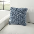thumbnail image 5 of Mina Victory Shag 17x17" Square Cotton Chindi Short Cut Throw Pillow in Blue, 5 of 6