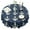 Navy Blue Anchor, variant on Pioneer Flower and Butterfly Round Tablecloth 60" X 60",Wrinkle Wipeable Table Cloth for Kitchen Dining Room Picnic Patio Party